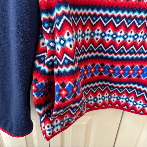 Lands End Women’s Size Large Heritage Quarter Snap Fleece Pullover Sweater Top - Picture 7 of 12